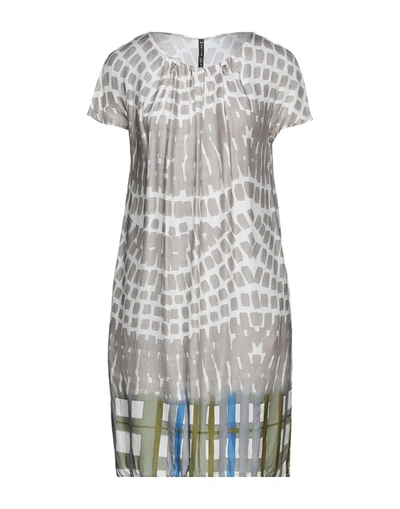 Manila Grace Short Dresses In Grey