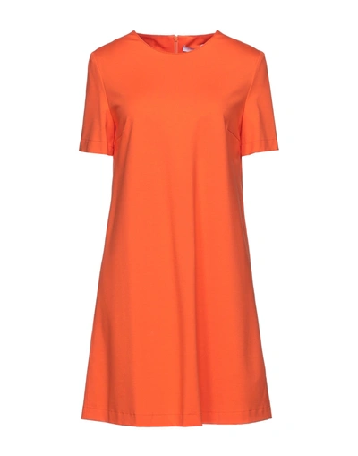 Harris Wharf London Short Dresses In Orange