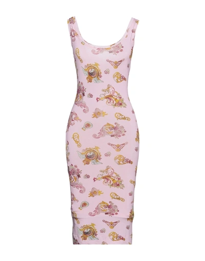 Versace Jeans Couture Midi Dresses In Pink