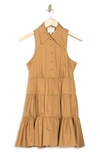 Cinq À Sept Bennett Tiered Minidress In Gold