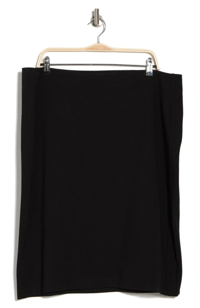 T Tahari Pull-on Ponte Pencil Skirt In Black