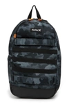 Hurley No Comply Skateboard Laptop Backpack In Grey Camo