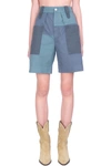 Isabel Marant Étoile Kalerna Patchwork Cotton And Linen-blend Shorts In Multi