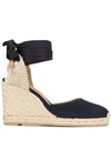 Castaã±er Castañer Woman Espadrilles Midnight Blue Size 10 Textile Fibers In Blu