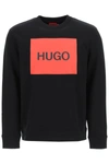 Hugo Boss Hugo Duragol Logo Box Sweatshirt In Black (black)