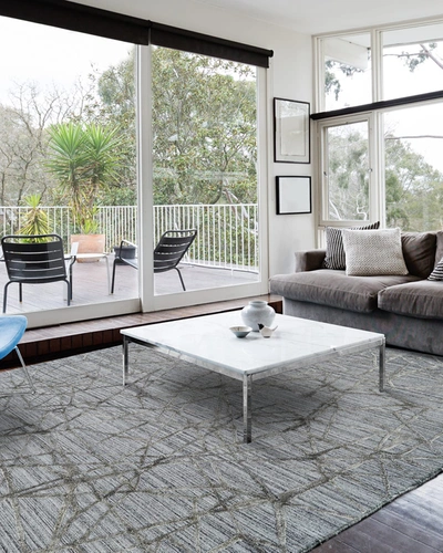Kalaty Rug Corporation Bristol Hand Loomed Rug, 8' X 10' In Grey Ice