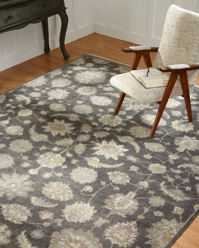 Kalaty Rug Corporation Castle Rock Oushak Rug, 8' X 10' In Vintage Pewter