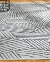 Kalaty Rug Corporation Borders Hand Knotted Rug, 8' X 10' In Ivory/caribbean