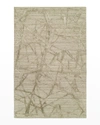 Kalaty Rug Corporation Canyon Park Hand Loomed Rug, 6' X 9' In Graphic Linen