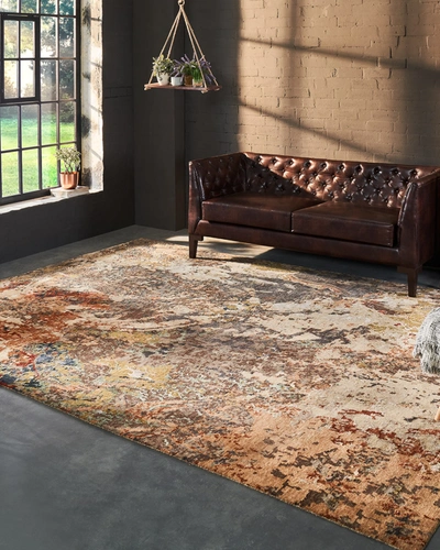 Kalaty Rug Corporation Bent Trail Hand Knotted Rug, 8' X 10' In Multi Abstract