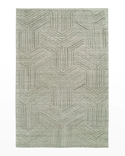 Kalaty Rug Corporation Bowie Hand Loomed Rug, 9' X 12' In Grey Heather
