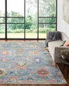 KALATY RUG CORPORATION FANNING HAND KNOTTED RUG, 9' X 12'