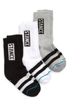 Stance Assorted 3-pack Joven Crew Socks In Grey