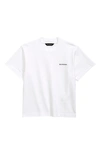 Balenciaga Kids' Gray Melange Logo T-shirt In White
