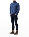 Rodd & Gunn Rodd And Gunn Merrick Bay Quarter-zip Sweater In Denim