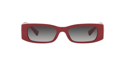 Valentino 51mm Rectangular Sunglasses In Red