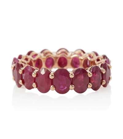 Shay Jewelry 18kt Gold Eternity Ring With Rubies In Ruby