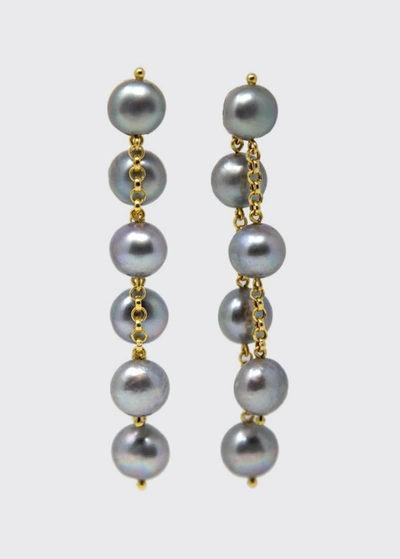 Grazia And Marica Vozza Earrings Back & Front, Fresh Water Pearls, In Unassigned