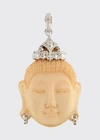 ARMENTA NEW WORLD CARVED BUDDHA ENHANCER WITH CHAMPAGNE DIAMONDS