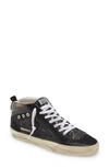 Golden Goose Mid Star Glitter Sneaker In Black