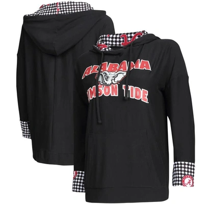 Concepts Sport Black Alabama Crimson Tide Fairway Houndstooth Pullover Hoodie