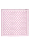 Alexander Mcqueen Biker Skull Silk Scarf In Lilac/ Ivory
