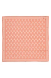 Alexander Mcqueen Biker Skull Silk Scarf In Rose Mole/ Beige