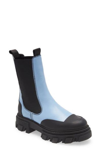 Ganni Chelsea Boot In Placid Blue