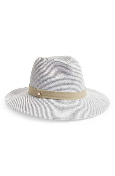 Nordstrom Packable Braided Paper Straw Panama Hat In Grey
