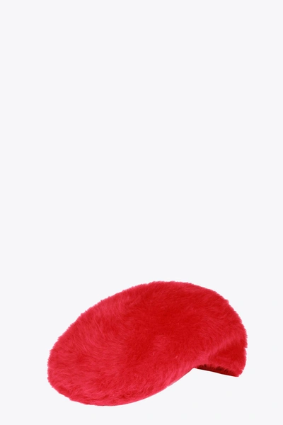Kangol Furgora Red Angora Wool Flat Cap - Furgora In Rosso