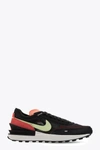 Nike Waffle One Low-top Sneakers In Nero/lime