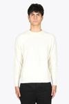 MAURO GRIFONI KNITTED PULL OFF-WHITE WOOL CREWNECK SWEATER