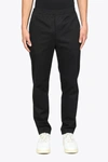 MAURO GRIFONI REGULAR FIT PANT BLACK COTTON TAILORED PANT WITH ELASTIC WAISTBAND