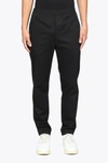 Mauro Grifoni Sim Fit Pant Black Cotton Slim Fit Drawstring Pant In Nero