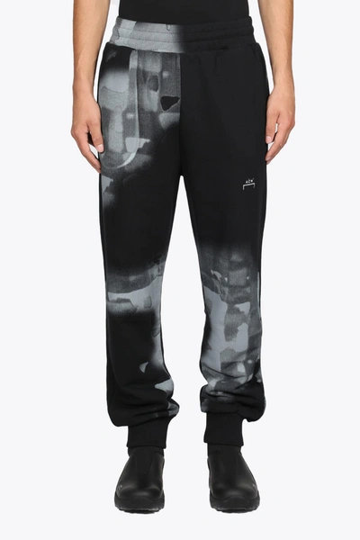 A-cold-wall* Brushstroke-print Cotton-jersey Track Pants In Nero