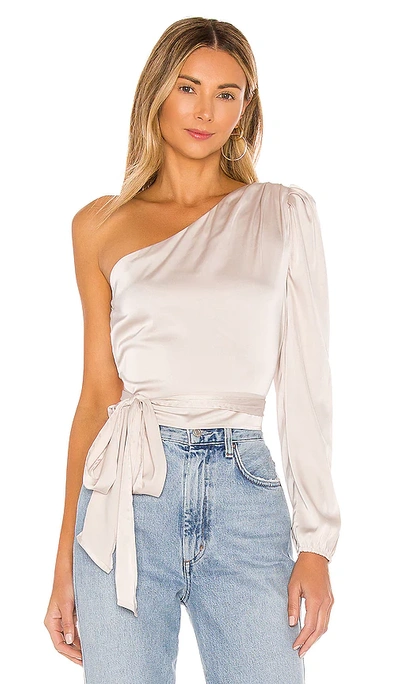 More To Come Scottie One Shoulder Top In Taupe