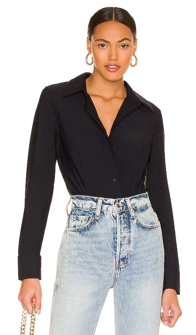 Commando Classic Button Down Bodysuit In Black