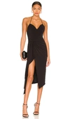 Katie May Ringleader Ruched Halter Dress In Black