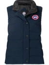 CANADA GOOSE BLUE LOGO PATCH PADDED GILET