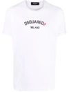 Dsquared2 Bedrucktes T-shirt Aus Baumwolle In White