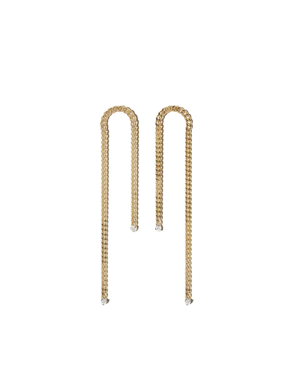 Delfina Delettrez geometric bee earrings - Metallic