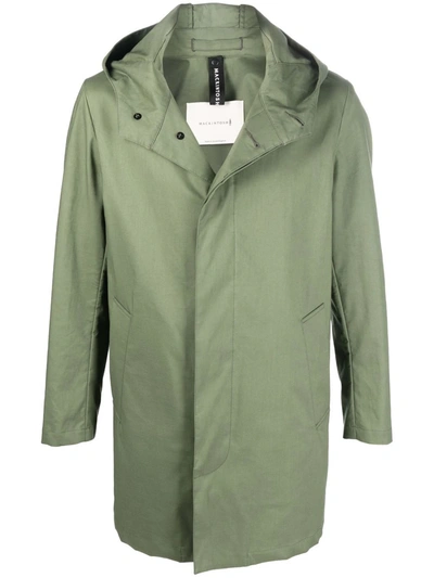 Mackintosh Chryston Short Hooded Coat In Green