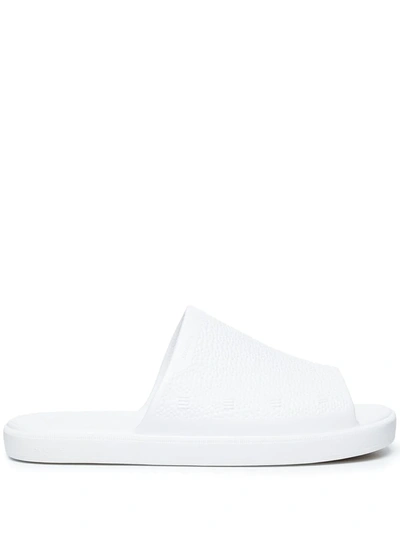 Suicoke Subim Textured Slip-on Slides In Weiss