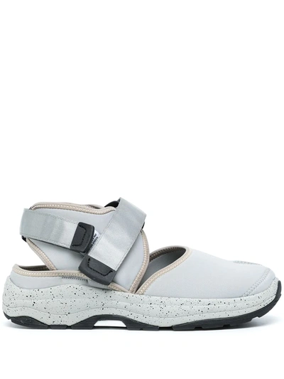 Suicoke Side Touch-strap Sneakers In Gray