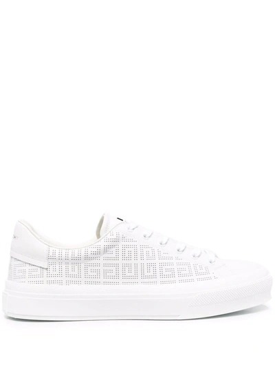 Givenchy City Court Lace-up 4g Perforated Sneaker White