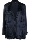 Aspesi Single-breasted Tailored Blazer In Blau