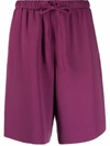 Valentino Drawstring Knee-length Shorts In Violett