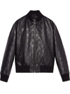 GUCCI GG-DEBOSSED LEATHER JACKET