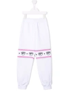 Chiara Ferragni Kids' Logomania Print Cotton Sweatpants In White