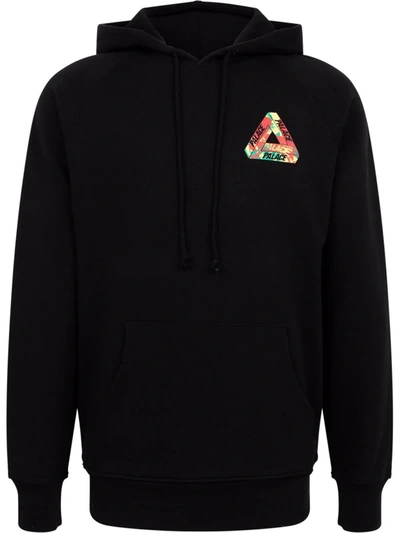 Palace One Wave Rasta Tri-ferg Hoodie In Black